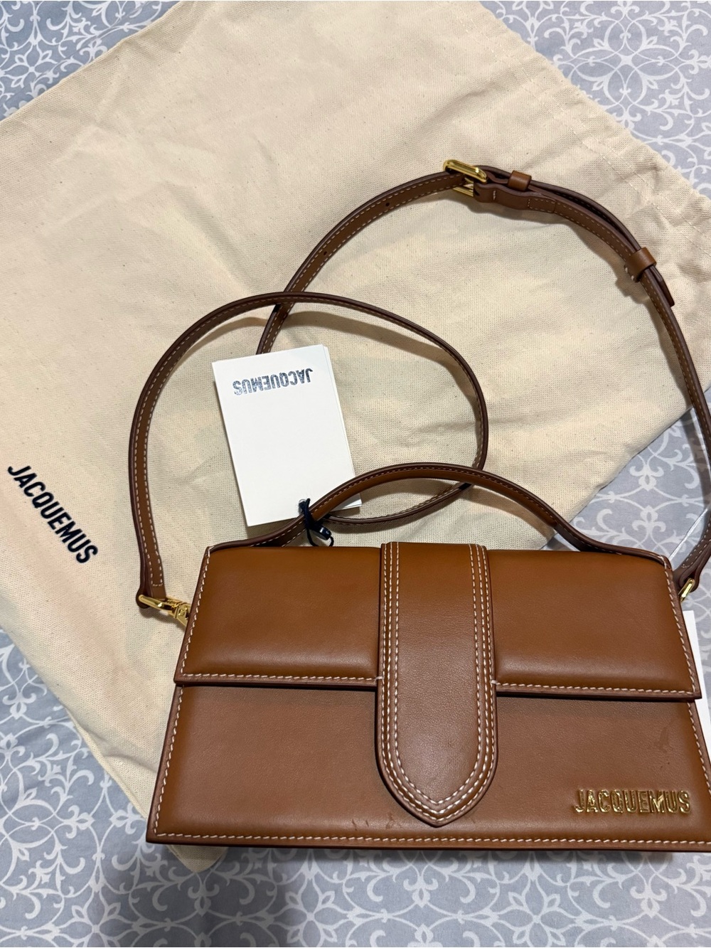 Jacquemus Tan Brown Leather Crossbody Bag